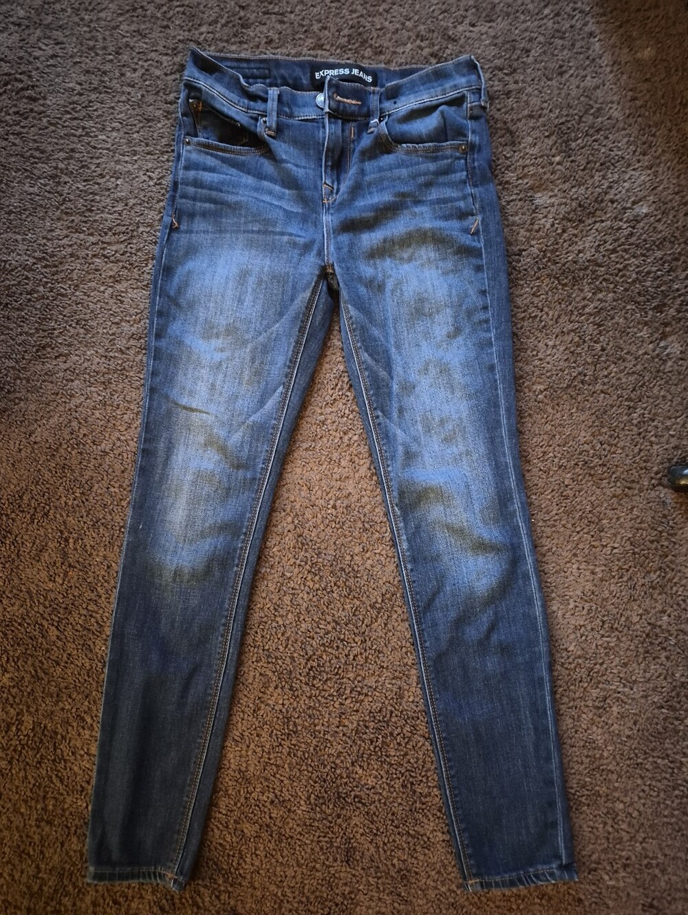 Express Women's Dark Blue Midrise Legging  Jeans